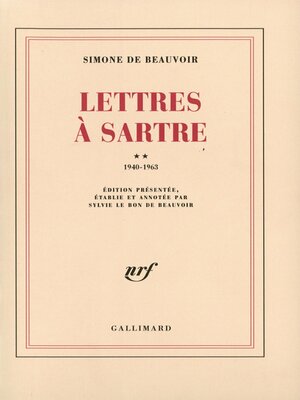 cover image of Lettres à Sartre